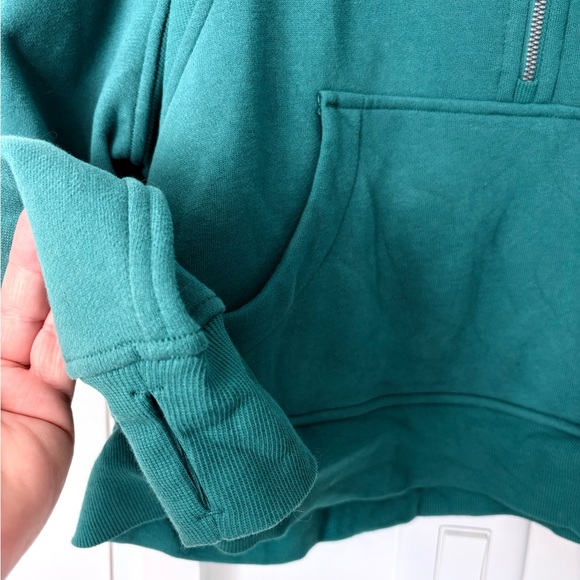 Lululemon Teal Scuba Oversized Funnel-Neck Half Zip - Picture 5 of 5